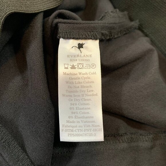 Everlane elastic waist side zipper black ankle casual stretch career dress pants - Picture 9 of 12